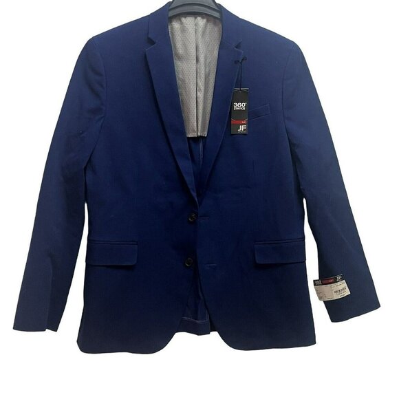 JF  Ferrar Men Suit Slim Navy Blue 360 4-Way  Stretch Winkle Resistan L 42/44 - Picture 9 of 9